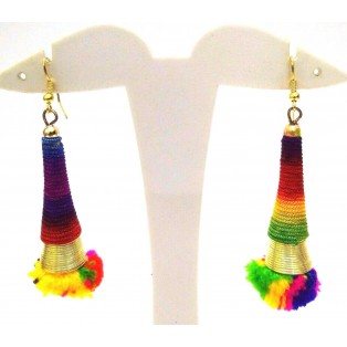 Pompom Pompon Earrings Jewelry Soft Drop Long Dangle Hook Boho Chic Pom pom AE50